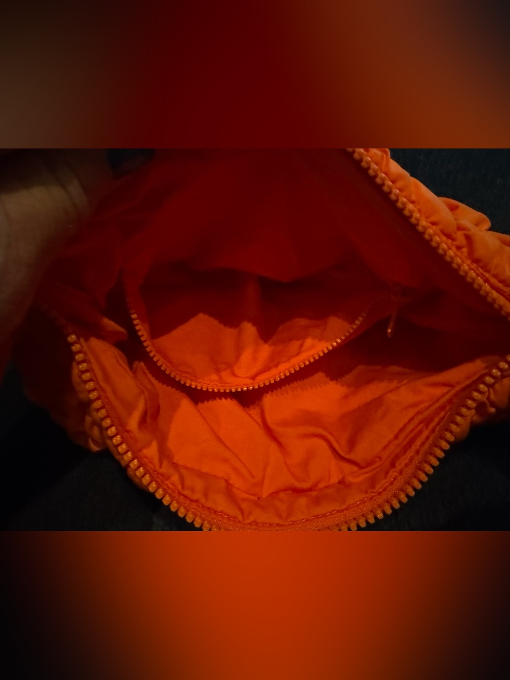 Bright Orange COS Quilted Puffer Mini Shoulder Bag - Picture 4 of 5